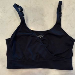 Ingrid & Isabel Cooling Crossover Nursing Bra - Medium - Black